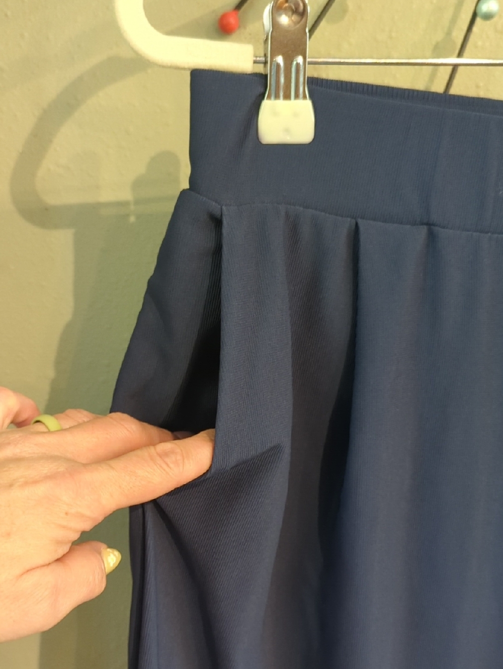 Nautical Vacation Office Halara Wide Leg Pull On Pants Sz Large Pockets - Picture 2 of 8